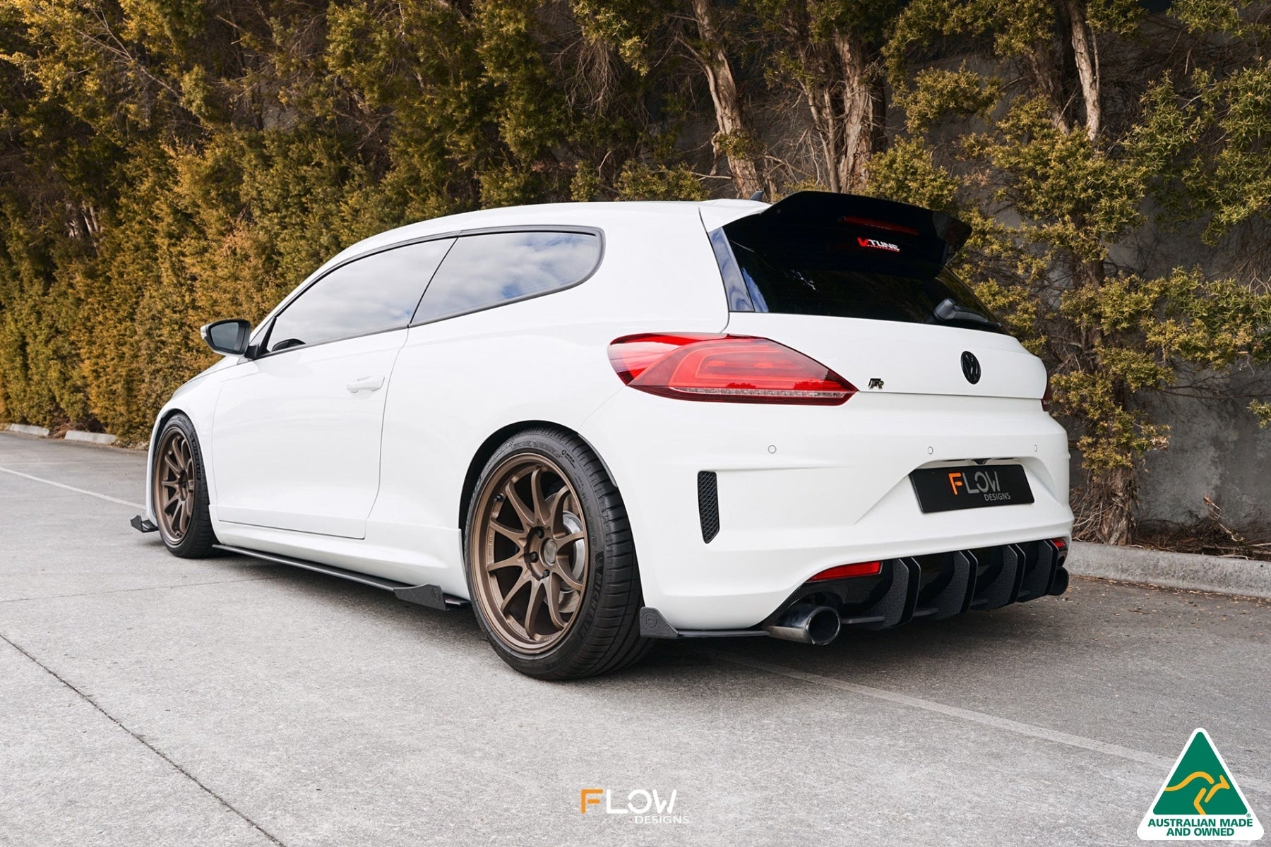 FLOW Designs  Scirocco R FL V3 Rear Spat Winglets (Pair) - MODE Auto Concepts