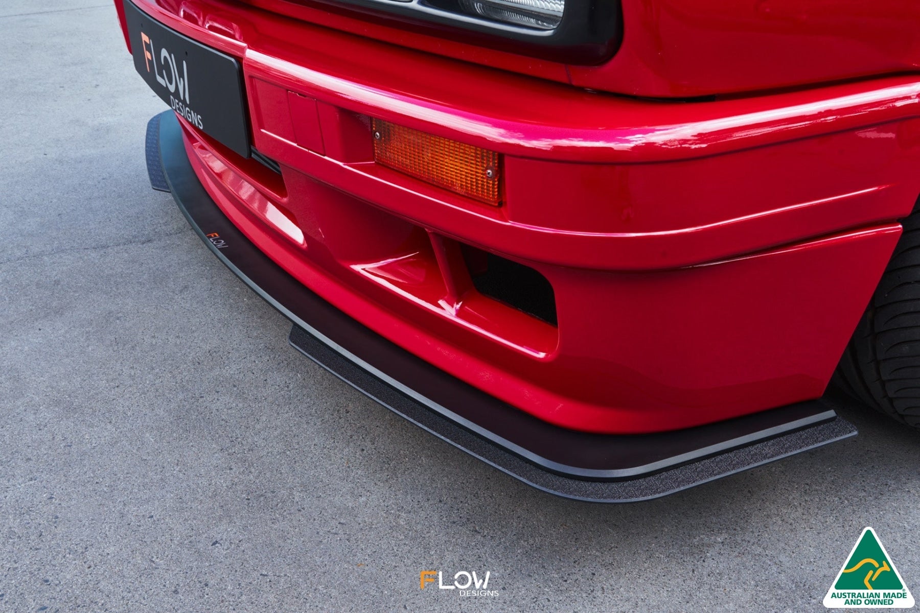 FLOW Designs  E30 M-Tech 2 Front Lip Splitter Extensions (Pair) - MODE Auto Concepts