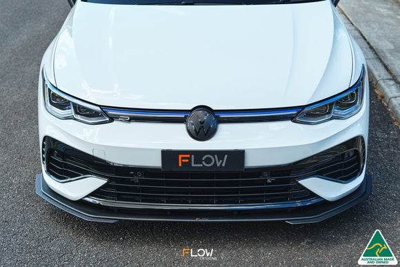 FLOW Designs  MK8 Golf R Front Lip Splitter Extensions (Pair) - MODE Auto Concepts