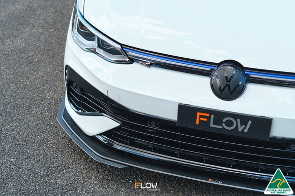 FLOW Designs  MK8 Golf R Front Lip Splitter Extensions (Pair) - MODE Auto Concepts