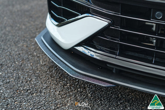 FLOW Designs  MK8 Golf R Front Lip Splitter Extensions (Pair) - MODE Auto Concepts