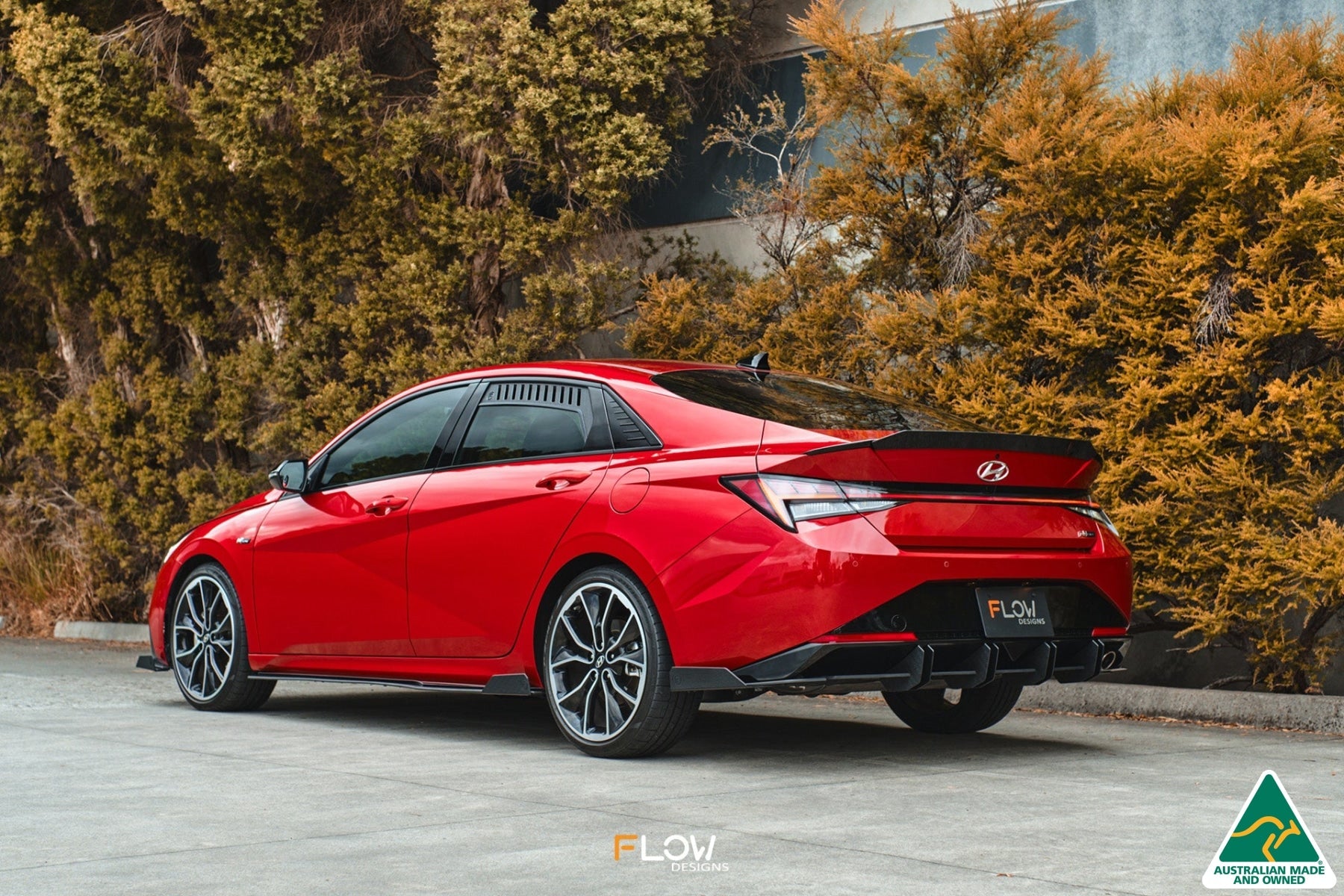 FLOW Designs  CN7 Elantra N Line Sedan 2020 Side Skirt Splitter Winglets (Pair) - MODE Auto Concepts