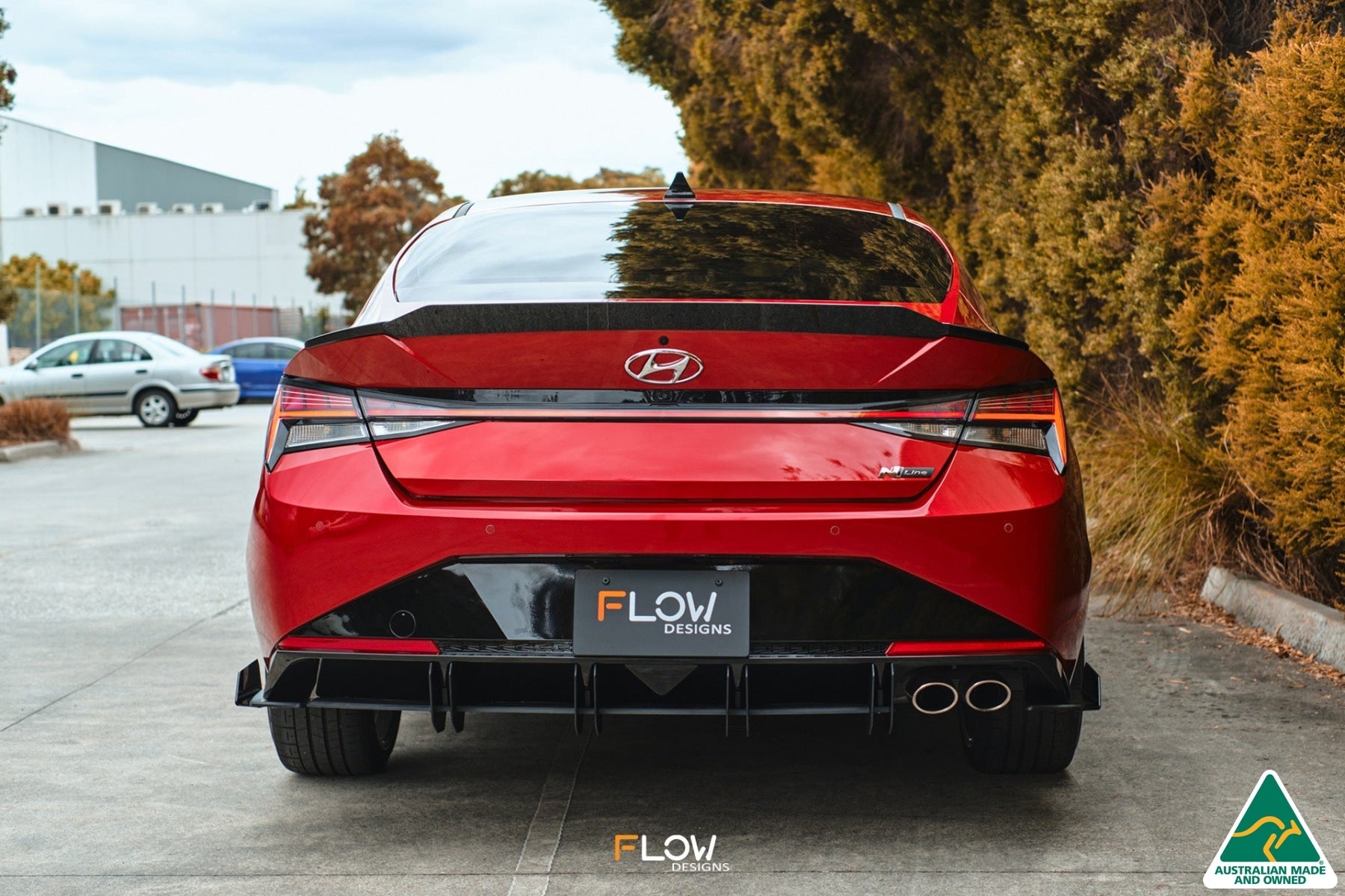 FLOW Designs  CN7 Elantra N Line Sedan 2020 Flow-Lock Rear Diffuser - MODE Auto Concepts