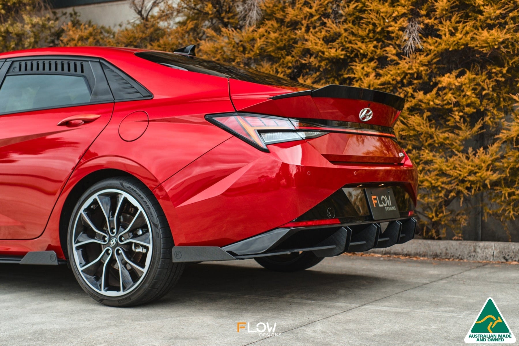 FLOW Designs  CN7 i30 N Line Sedan 2020 - 2022 Rear Spat Winglets (Pair) - MODE Auto Concepts