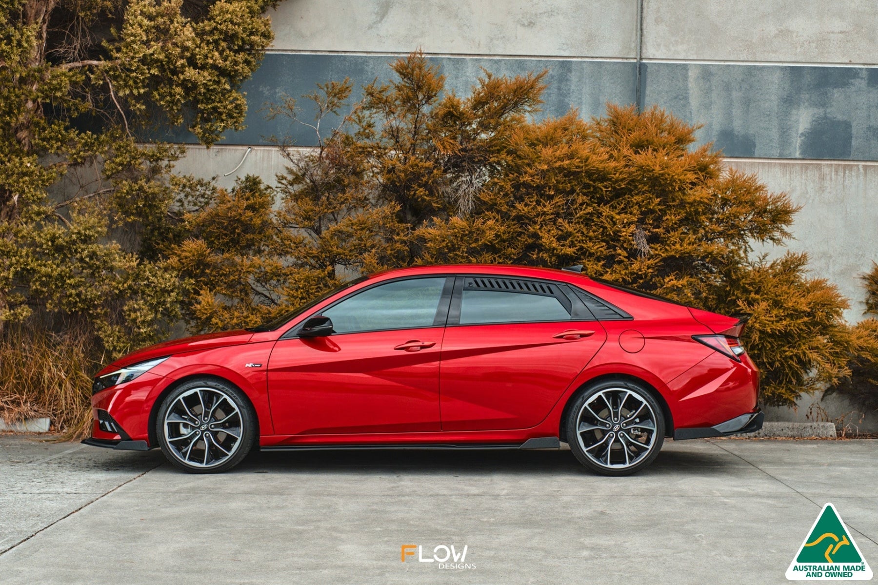 FLOW Designs  CN7 Elantra N Line Sedan 2020 Side Skirt Splitters (Pair) - MODE Auto Concepts