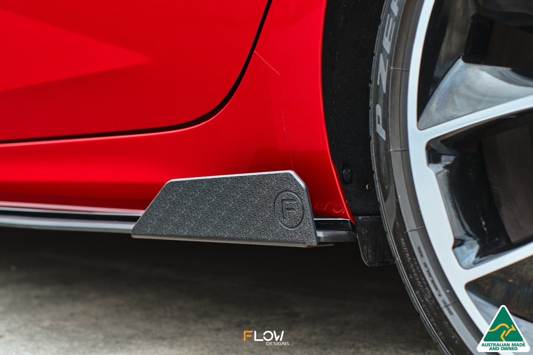 FLOW Designs  CN7 Elantra N Line Sedan 2020 Side Skirt Splitters (Pair) - MODE Auto Concepts