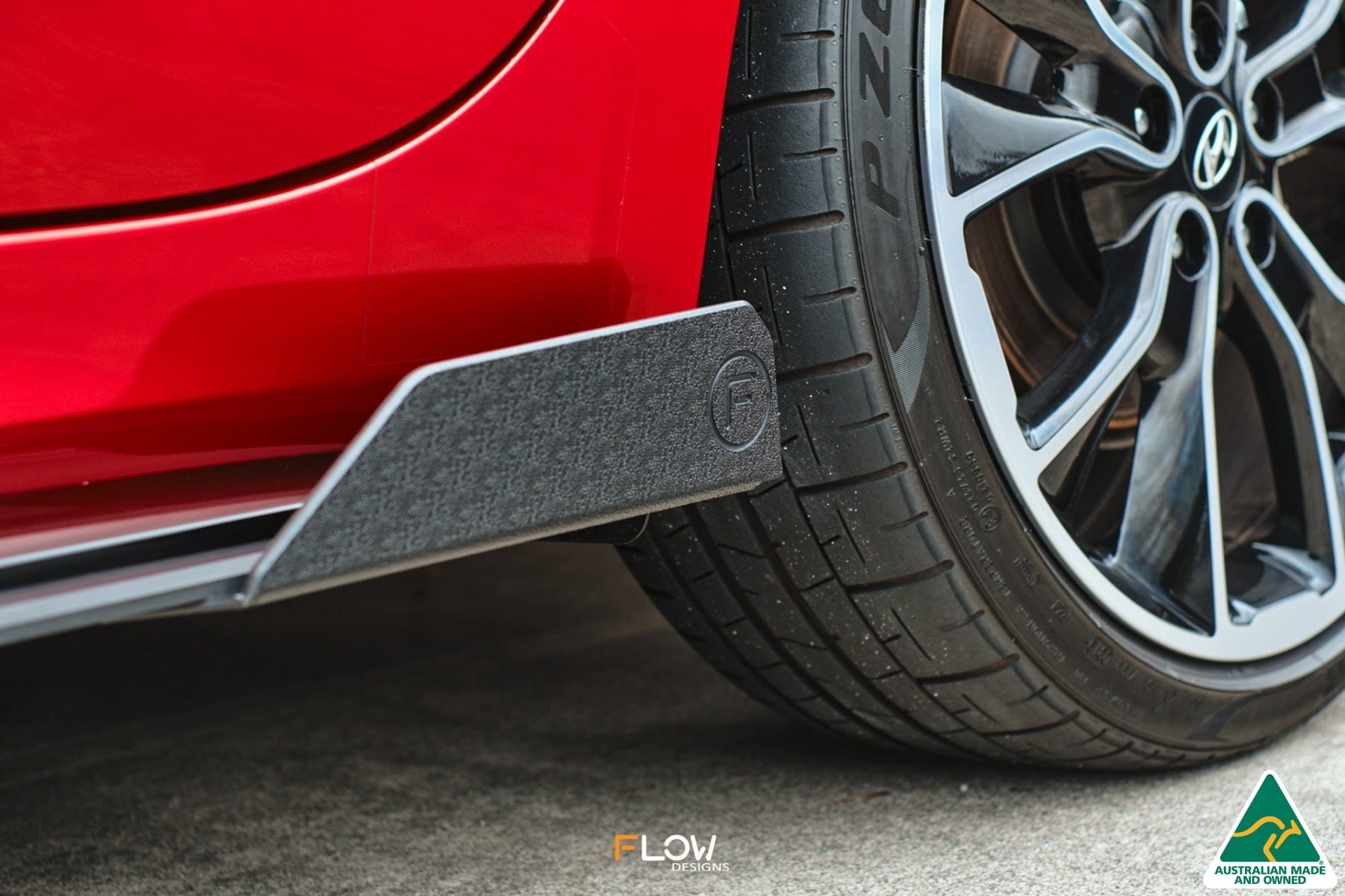 FLOW Designs  CN7 Elantra N Line Sedan 2020 Side Skirt Splitter Winglets (Pair) - MODE Auto Concepts