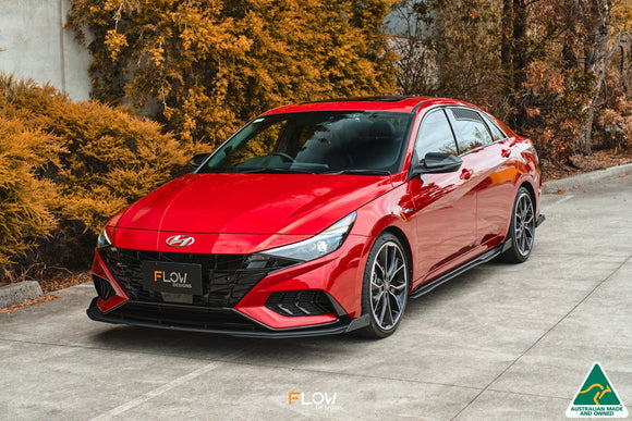 FLOW Designs  CN7 i30 N Line Sedan 2020 - 2022 Front Lip Splitter Winglets (Pair) - MODE Auto Concepts