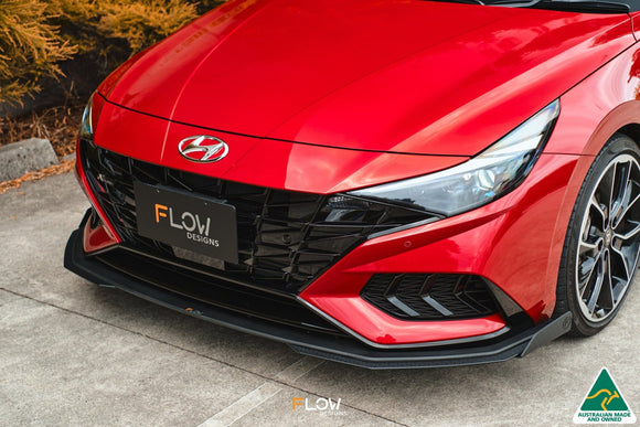 FLOW Designs  CN7 Elantra N Line Sedan 2020 Front Lip Splitter & Mounting Brace - MODE Auto Concepts