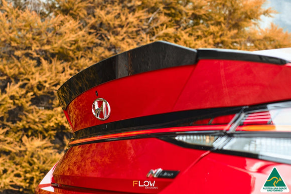 FLOW Designs  CN7 Elantra N Line Sedan 2020 Rear Spoiler Extension - MODE Auto Concepts