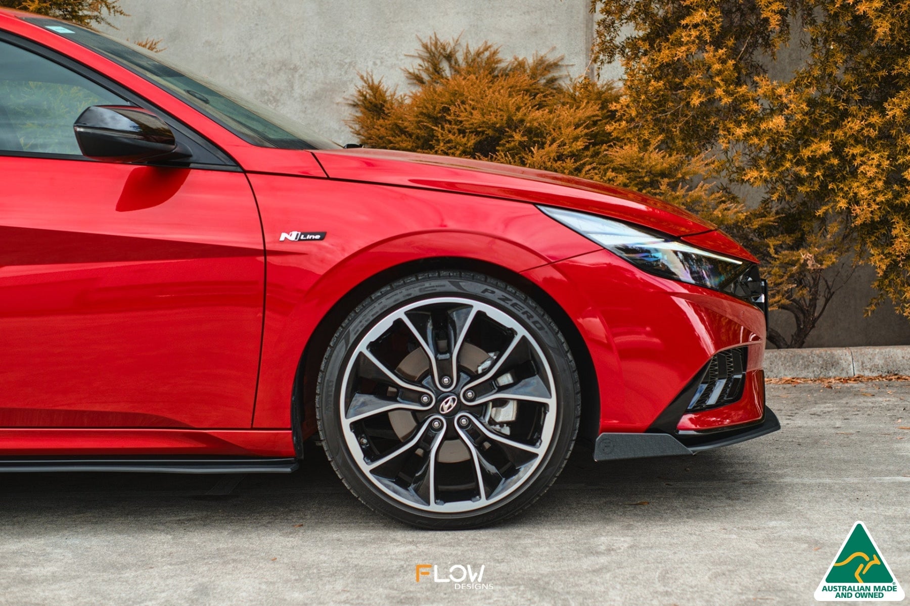 FLOW Designs  CN7 Elantra N Line Sedan 2020 Front Lip Splitter Winglets (Pair) - MODE Auto Concepts