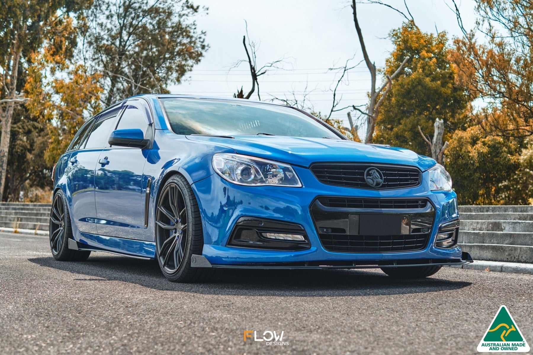 FLOW Designs  VF Commodore S1 Wagon Front Lip Splitter Winglets (Pair) - MODE Auto Concepts