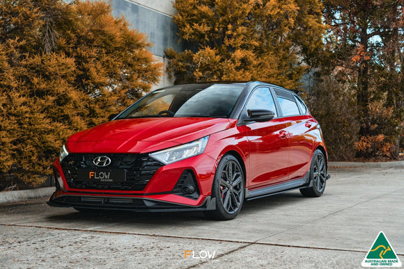 FLOW Designs  i20 N BC3 Front Lip Splitter & Mounting Brackets - MODE Auto Concepts