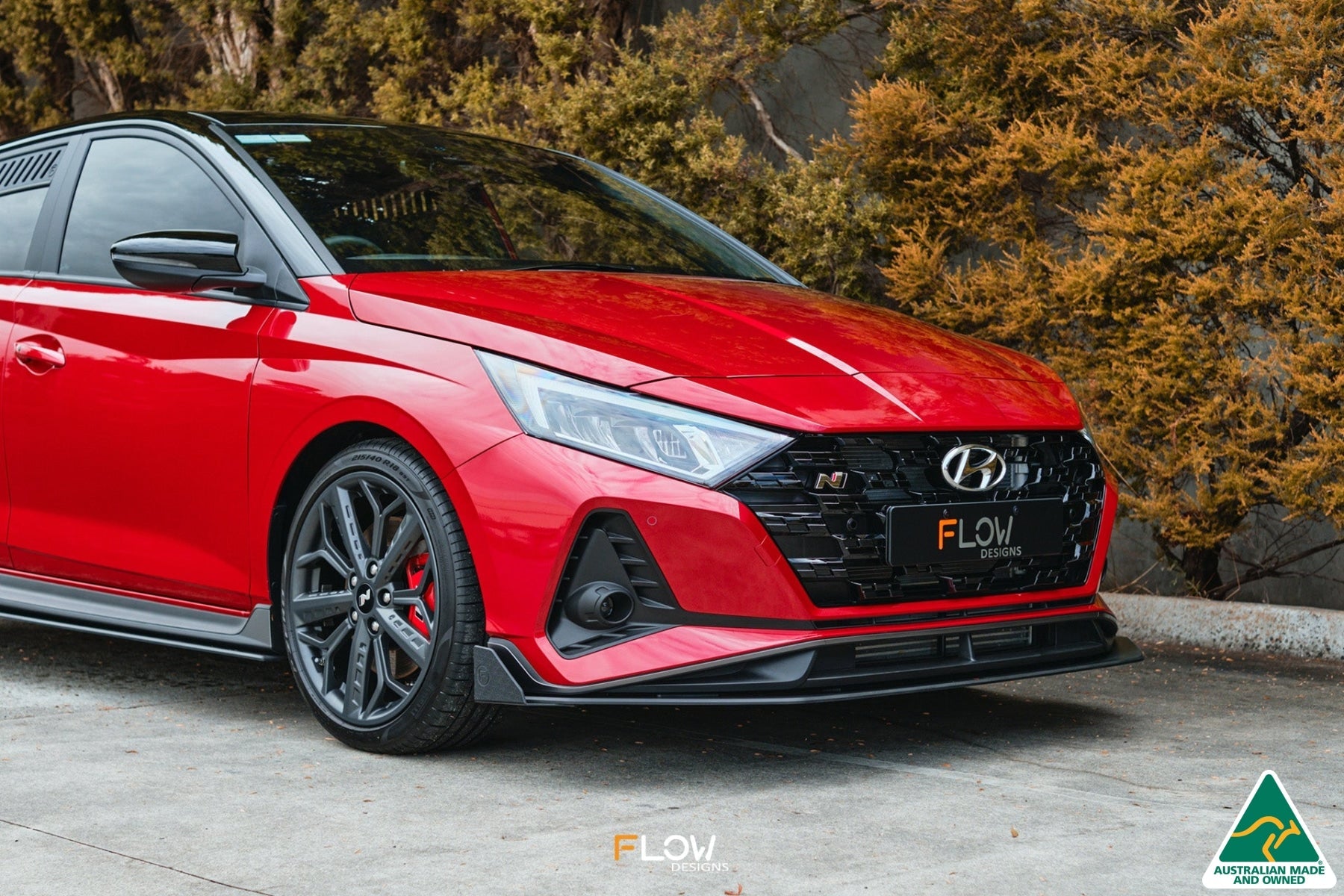 FLOW Designs  i20 N BC3 Front Lip Splitter & Mounting Brackets - MODE Auto Concepts