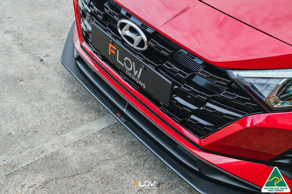 FLOW Designs  i20 N BC3 Front Lip Splitter & Mounting Brackets - MODE Auto Concepts