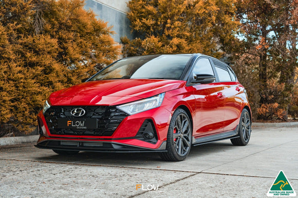 FLOW Designs  i20 N BC3 Front Lip Splitter & Mounting Brackets - MODE Auto Concepts