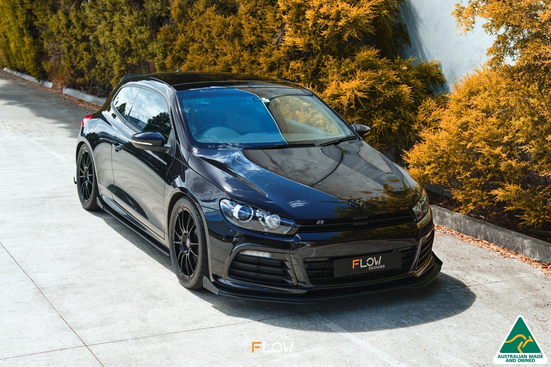 FLOW Designs  Scirocco R PFL V3 Front Lip Splitter Extensions (Pair) - MODE Auto Concepts