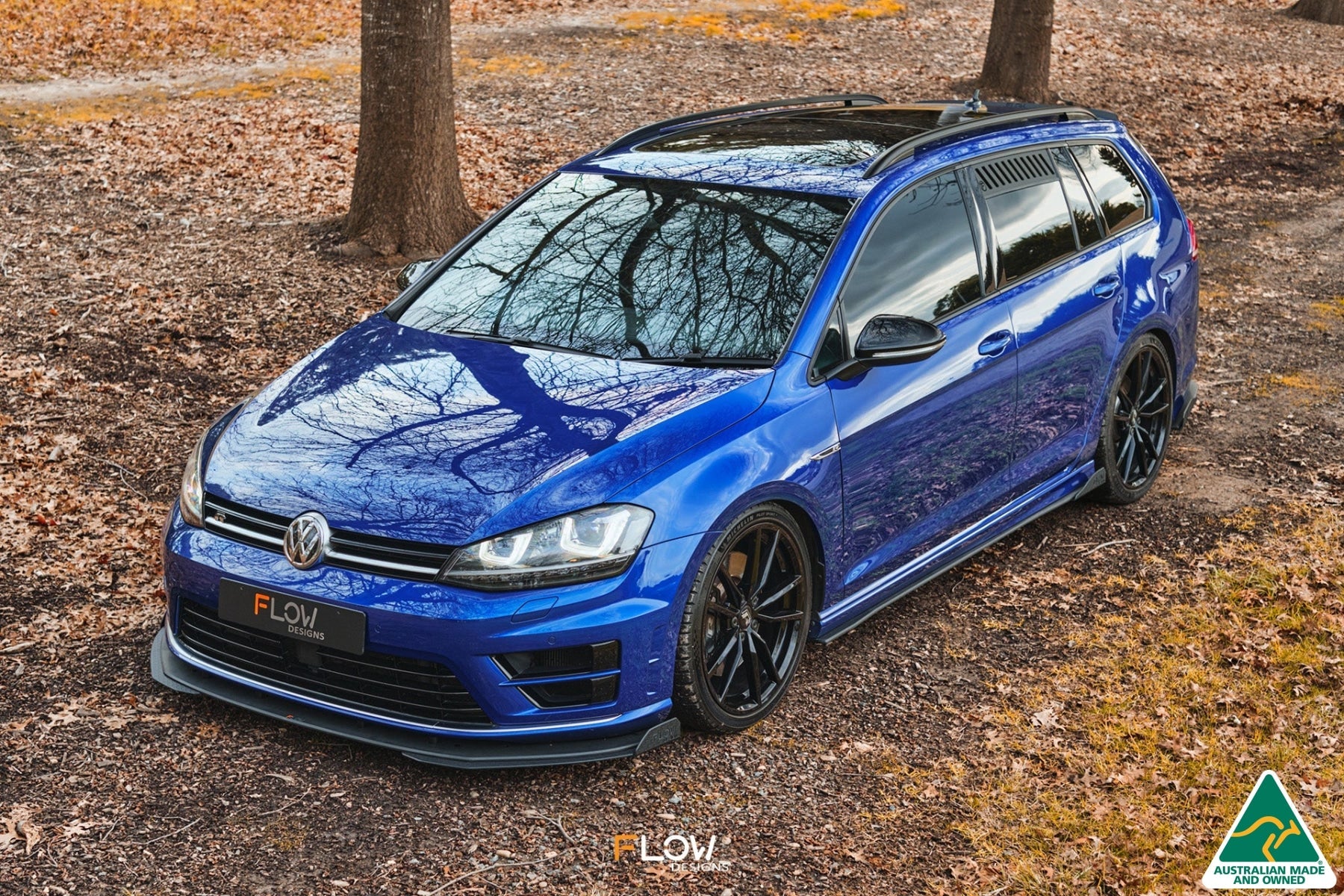 FLOW Designs  MK7 Golf R Wagon Chassis Mounted Front Lip Splitter V3 - MODE Auto Concepts