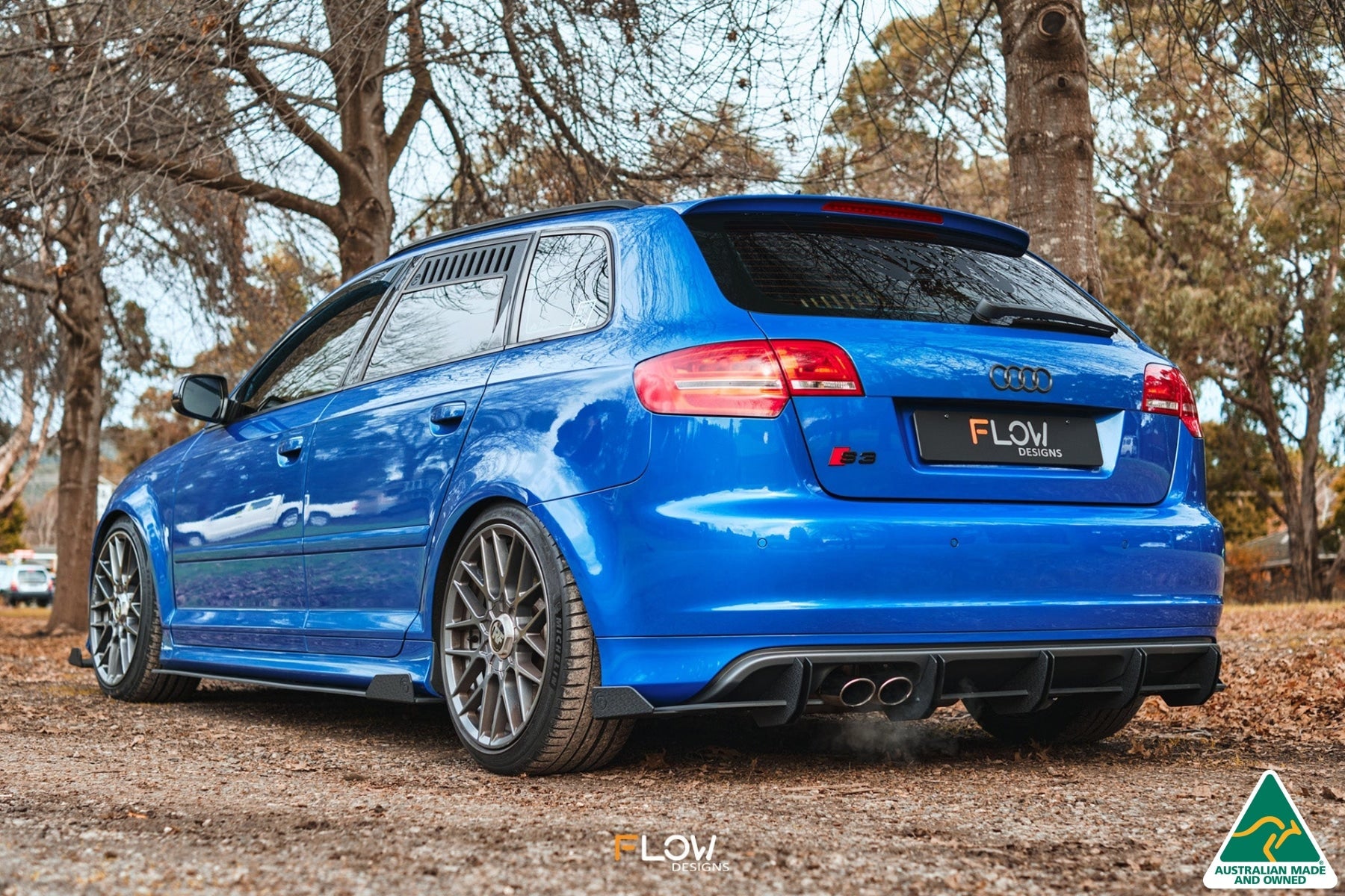 FLOW Designs  S3 8P2 Hatch (FL) Side Skirt Splitter Winglets (Pair) - MODE Auto Concepts