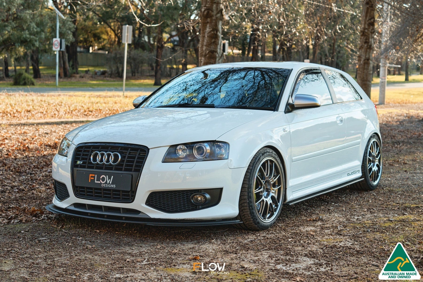 FLOW Designs  S3 8P Hatch (PFL) Front Lip Splitter Extensions (Pair) - MODE Auto Concepts