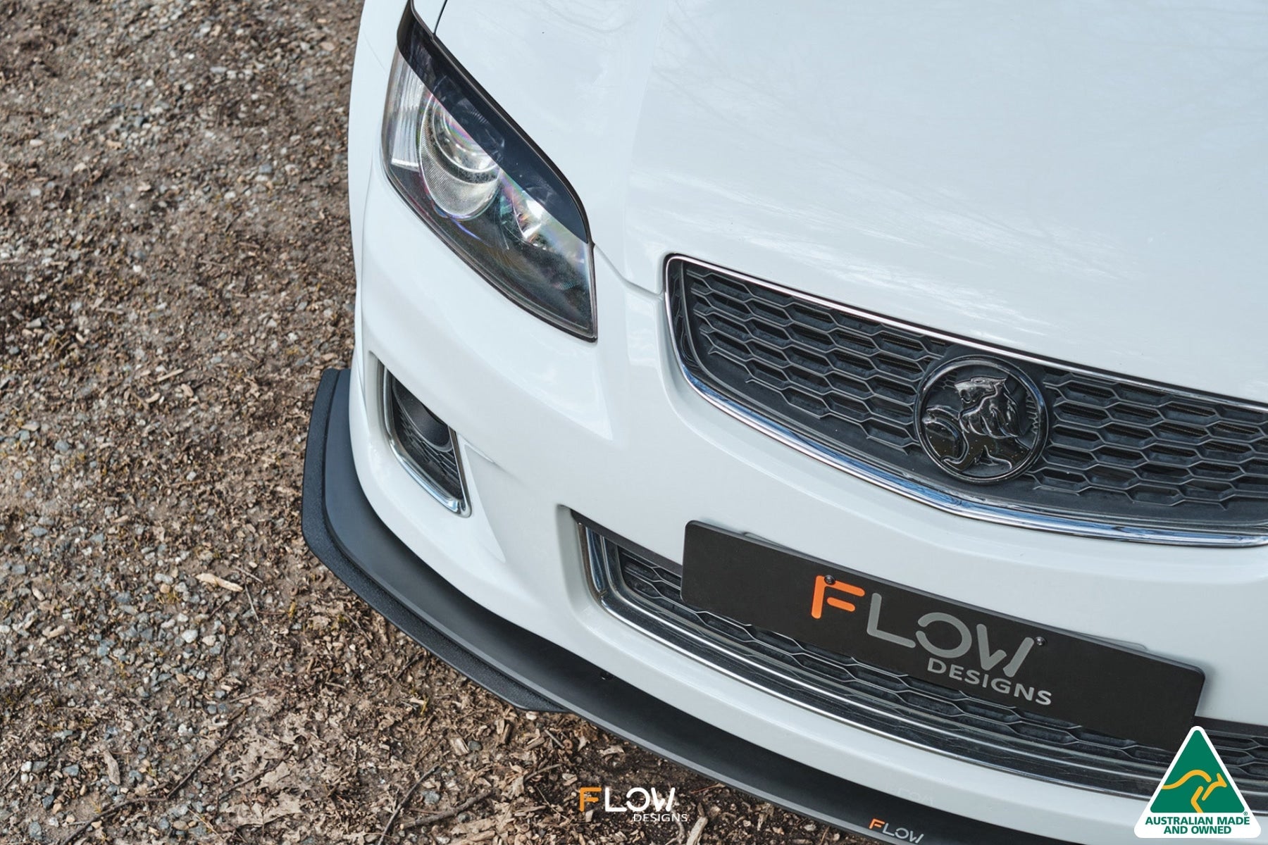 FLOW Designs  VE Commodore S2 Sedan Front Lip Splitter Extensions (Pair) - 0