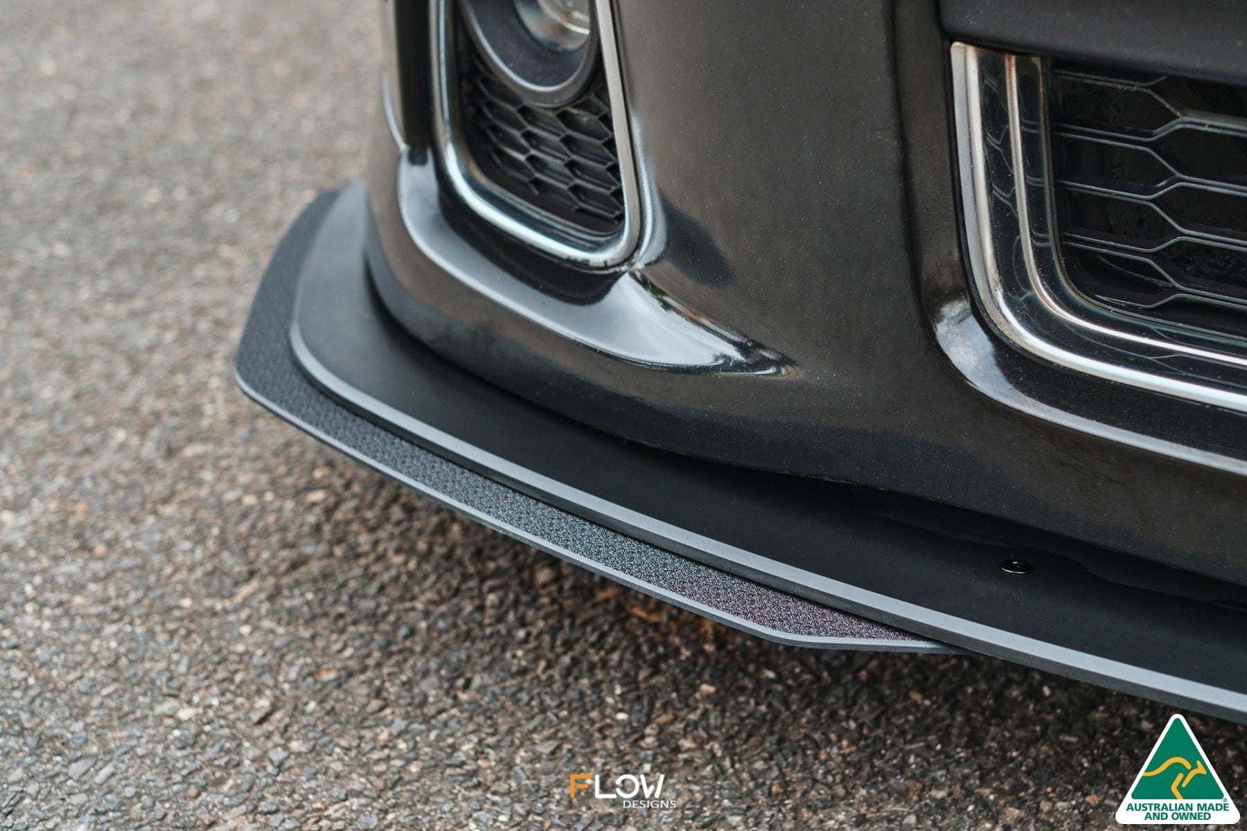 FLOW Designs  VE Commodore S2 Wagon Front Lip Splitter Extensions (Pair) - 0