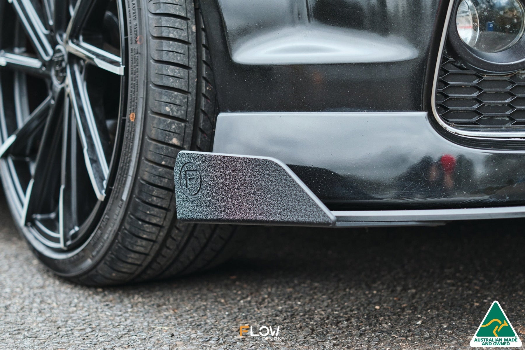 FLOW Designs  VE Commodore S2 Wagon Front Lip Splitter Winglets (Pair) - 0