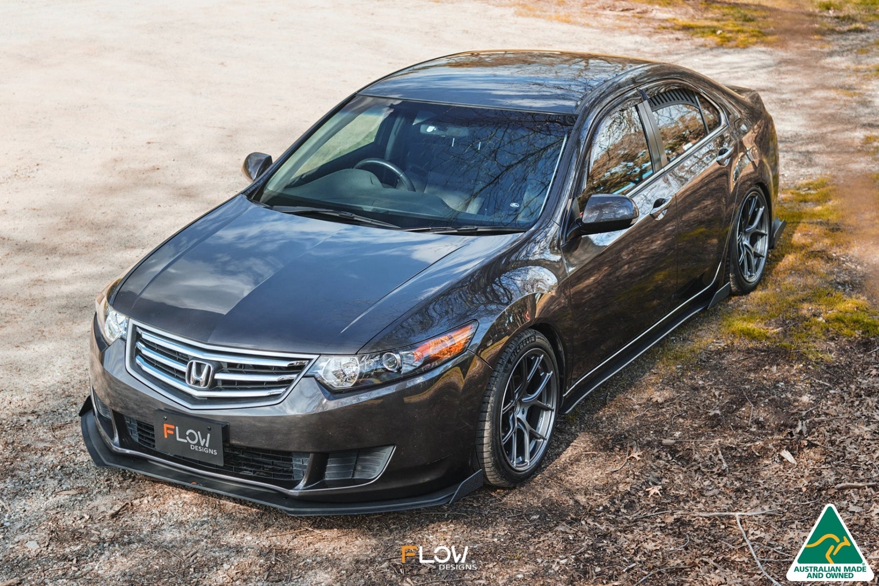 FLOW Designs  CU2 Accord Euro Front Lip Splitter Extensions - Standard (Pair) - MODE Auto Concepts