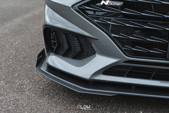 FLOW Designs  DN8 Sonata N Line 2020-2023 Front Lip Splitter & Reinforcement Bracket - MODE Auto Concepts