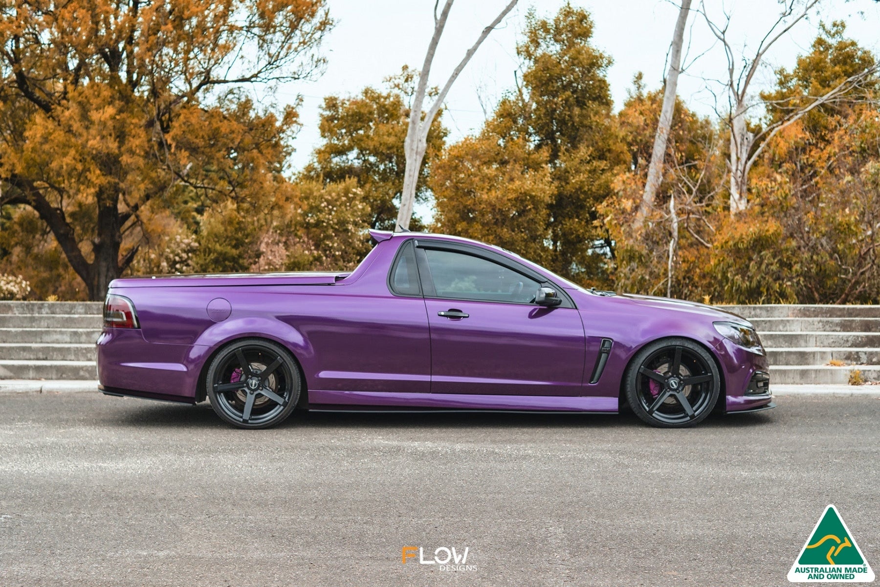 FLOW Designs  VF Commodore S1 Ute Side Skirt Splitters (Pair) - MODE Auto Concepts