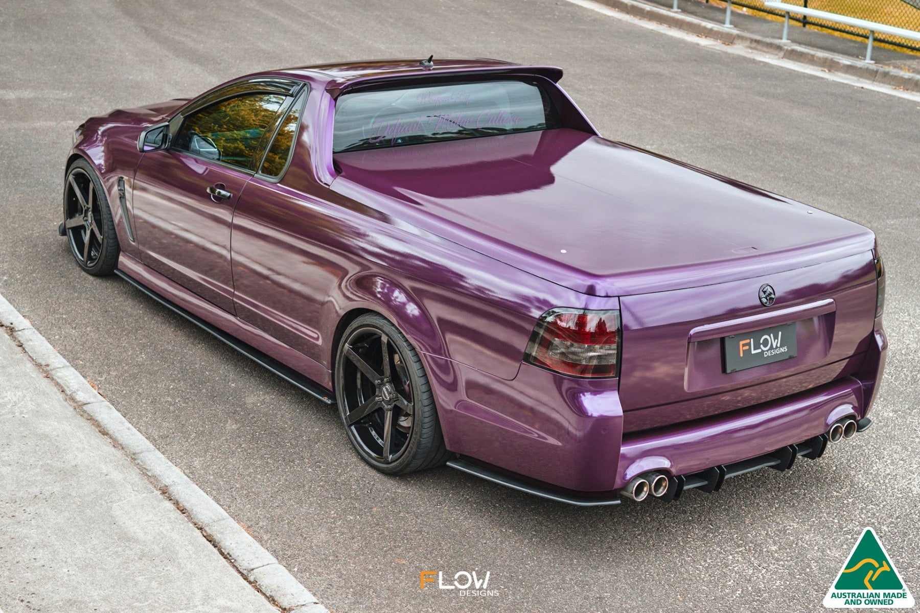 FLOW Designs  VF Commodore S1 Ute Side Skirt Splitters (Pair) - MODE Auto Concepts