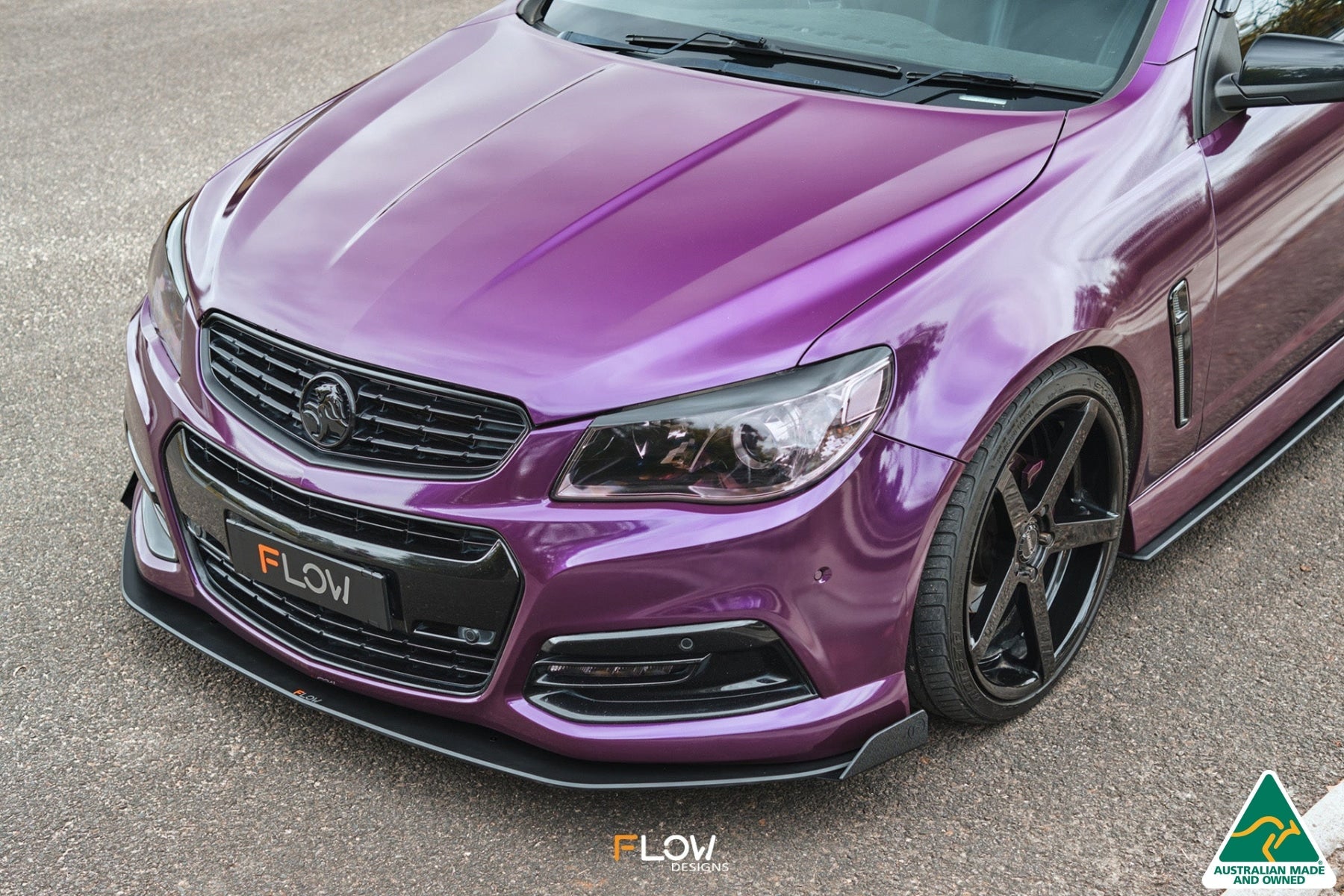 FLOW Designs  VF Commodore S1 Ute Front Lip Splitter Winglets (Pair) - MODE Auto Concepts