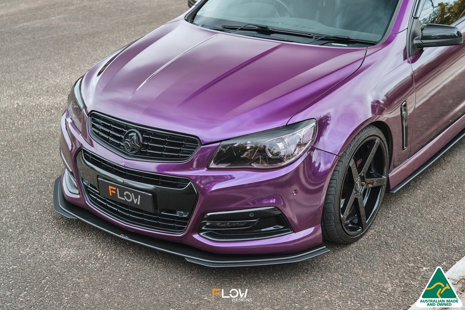 FLOW Designs  VF Commodore S1 Ute Front Lip Splitter Extensions (Pair) - MODE Auto Concepts