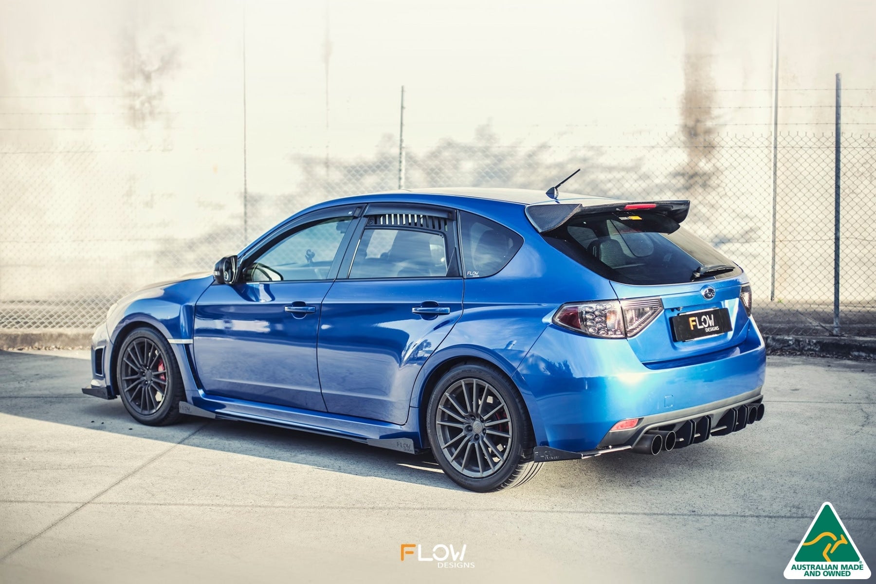 FLOW Designs  Impreza WRX / STI G3 Hatch (FL) Side Skirt Splitters (Pair) - MODE Auto Concepts