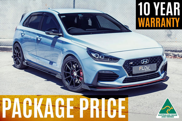 FLOW Designs  i30N Hatch PD (2018-2020) Full Lip Splitter Set - MODE Auto Concepts