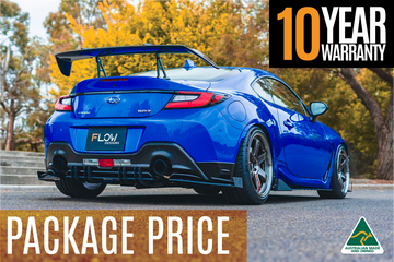 FLOW Designs  ZD8 BRZ STI Full Lip Splitter Set (TEXTURED BLACK) - MODE Auto Concepts