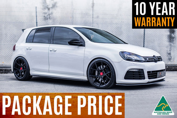 FLOW Designs  MK6 Golf R Full Lip Splitter Set WITHOUT Accessories - MODE Auto Concepts