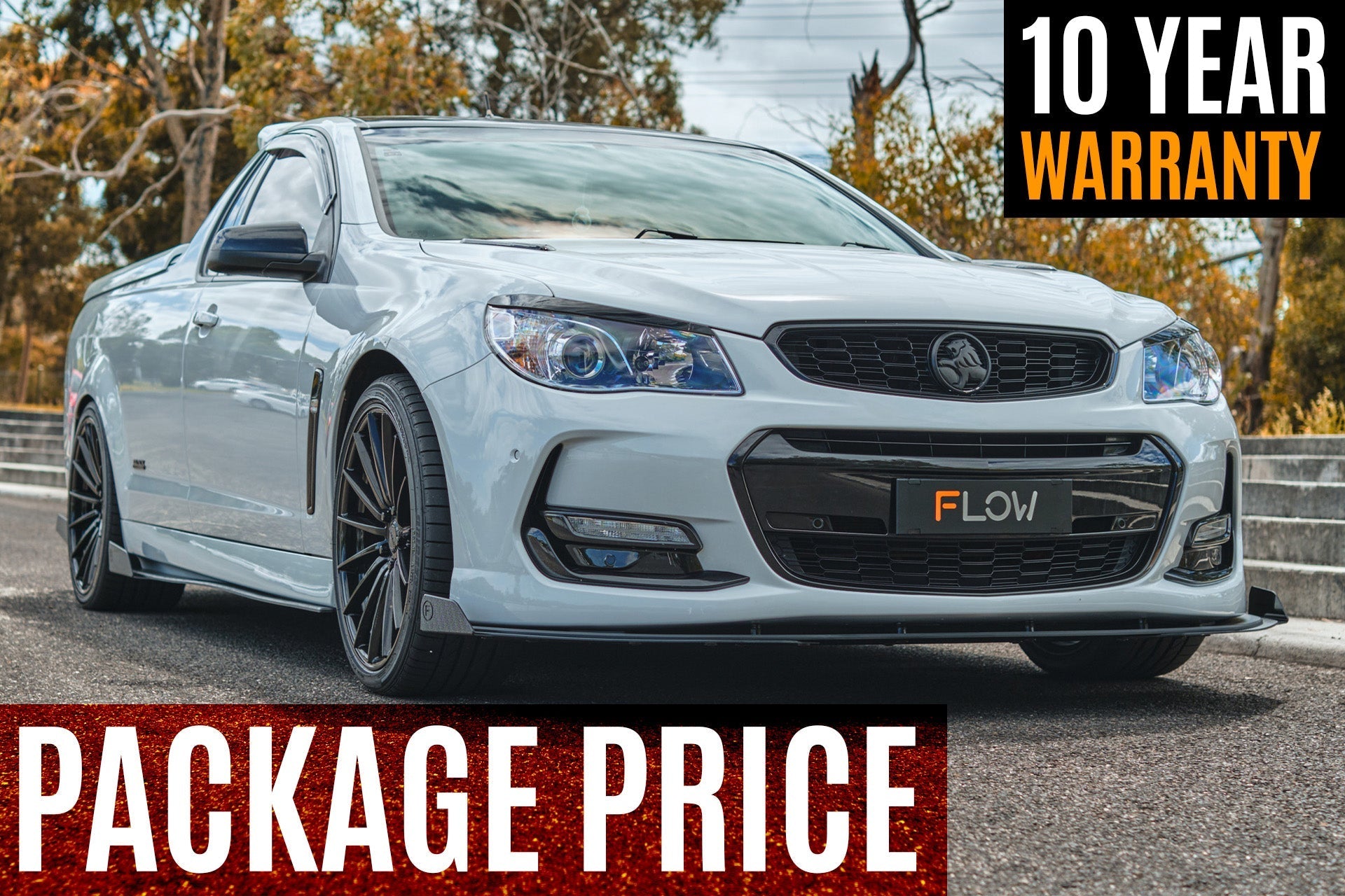 FLOW Designs  VF Commodore S2 Ute Full Lip Splitter Set - MODE Auto Concepts