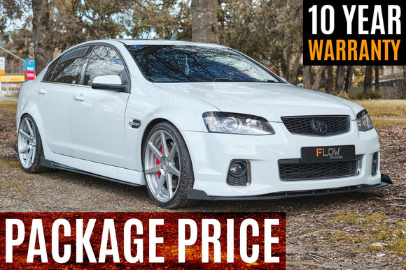 FLOW Designs  VE Commodore S2 Sedan Full Lip Splitter Set - MODE Auto Concepts
