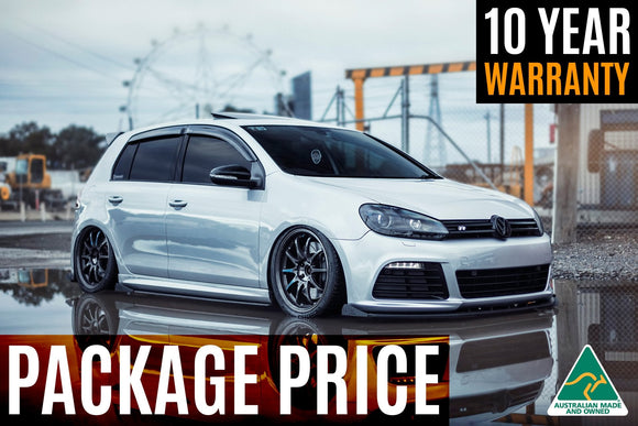 FLOW Designs  MK6 Golf R Full Lip Splitter Set WITHOUT Accessories - MODE Auto Concepts