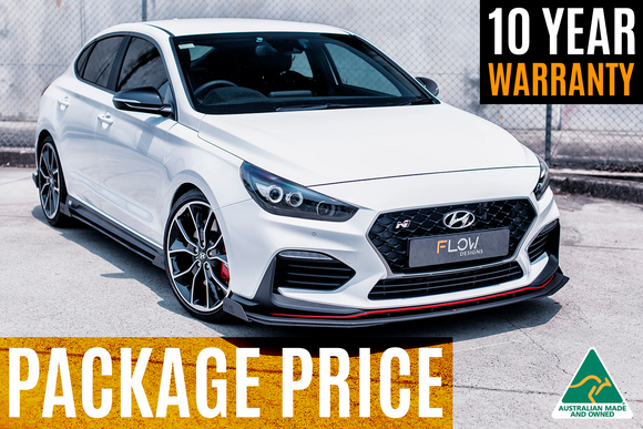 FLOW Designs  i30N Fastback PD Full Lip Splitter Set - MODE Auto Concepts