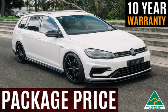 FLOW Designs  MK7.5 Golf R Wagon Full Lip Splitter Set - MODE Auto Concepts