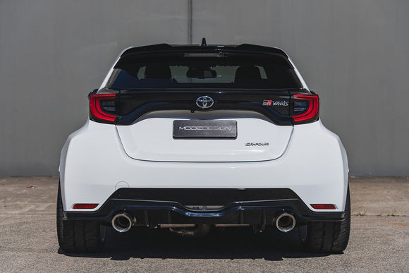 MODE Design Catback Exhaust System Valved inc. Front Pipe w. Stainless Tips for Toyota GR Yaris (Gen 1) 1.6 G16E - XP210 GZEA14 (2020-2024)