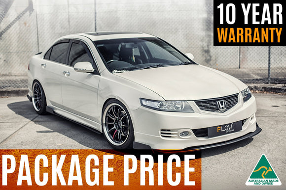 FLOW Designs  Honda Accord Euro FACELIFT CL7/CL9 Full Lip Splitter Set - MODE Auto Concepts