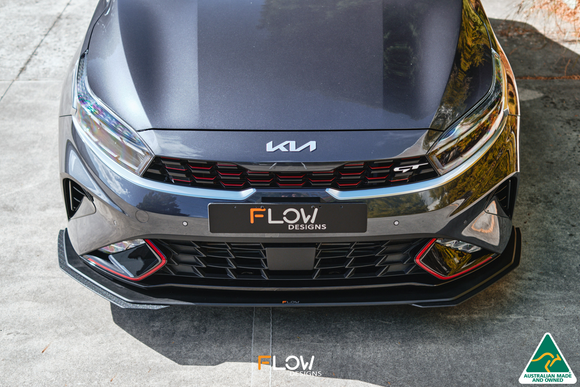 FLOW Designs  Cerato GT FL Front Lip Splitter & Mounting Brace - MODE Auto Concepts