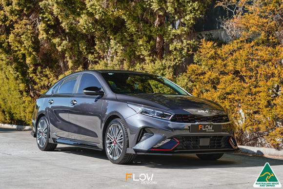 FLOW Designs  Cerato GT FL Front Lip Splitter & Mounting Brace - MODE Auto Concepts