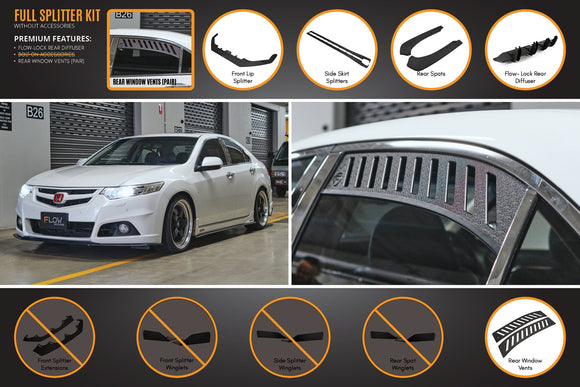 FLOW Designs  CU2 Accord Euro Full Lip Splitter Set - Modulo - MODE Auto Concepts