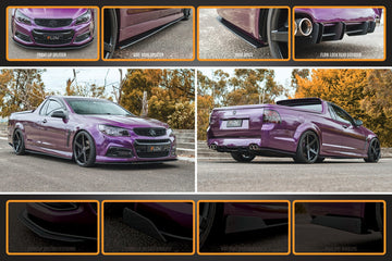 FLOW Designs  VF Commodore S1 Ute Full Lip Splitter Set - MODE Auto Concepts