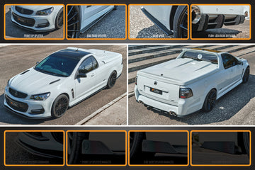 FLOW Designs  VF Commodore S2 Ute Full Lip Splitter Set - MODE Auto Concepts