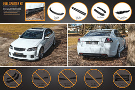 FLOW Designs  VE Commodore S2 Sedan Full Lip Splitter Set - MODE Auto Concepts